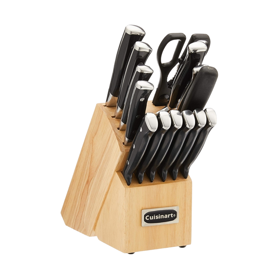 Cuisinart Juego de Cuchillería de 15 Piezas con Hojas de Acero C77BTR-15P