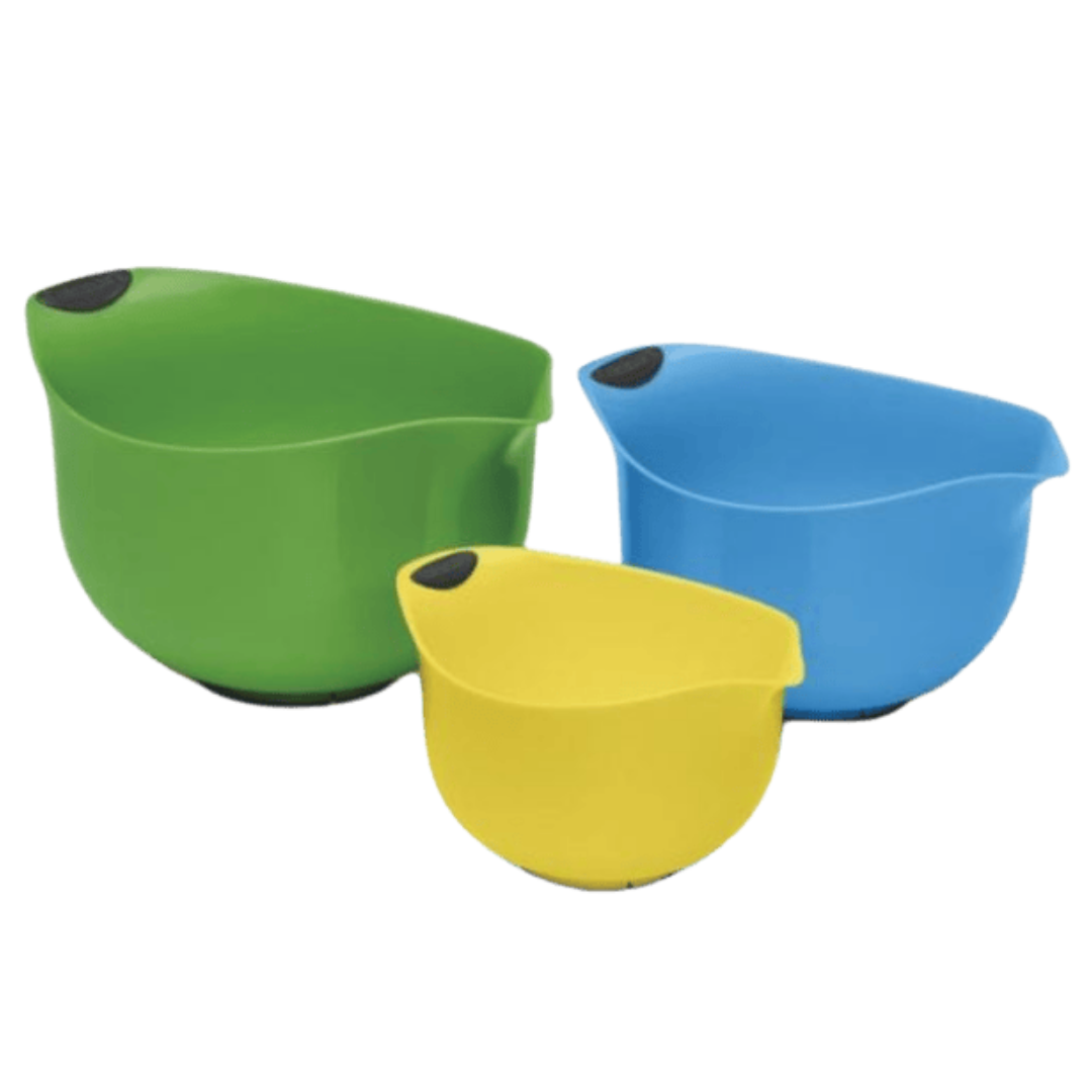 Cuisinart Juego de 3 cuencos de plástico sin BPA multicolor