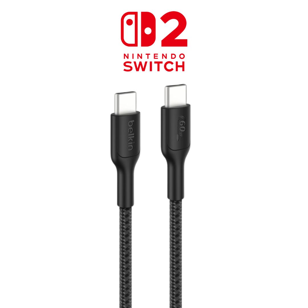 Cable Belkin USB-C a USB-C de 60 W para Nintendo Switch 2