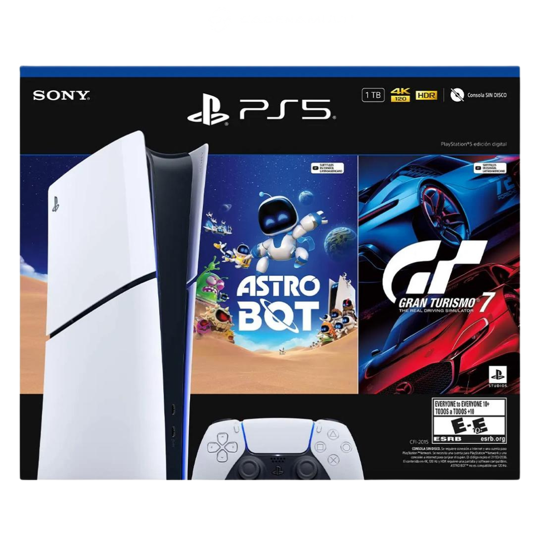 Playstation 5 Slim Digital + 1 Control + Astrobot + Grand Turismo 7